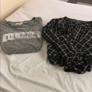 HOLLISTER LGBTQ TEE & AB BLOUSE
